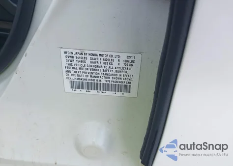 2017 Honda Fit Lx z USA, uszkodzony, nr VIN JHMGK5H51HS021816